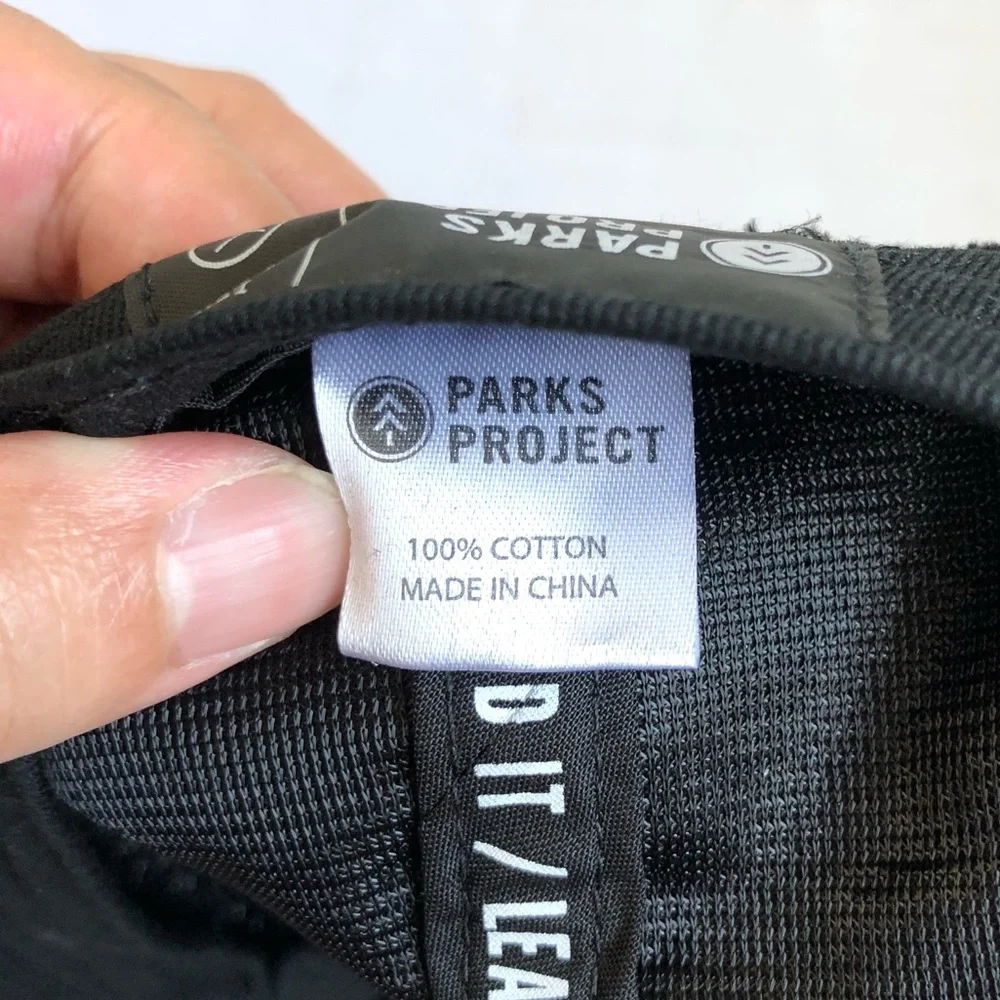 Parks Project Yosemite Black Corduroy Adjustable Baseball Cap Hat One Size